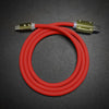 "Neon Chubby" Fast Charge Cable With Gold-plated Design - Red