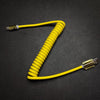 "Neon Chubby" Spring Charge Cable With Gold-plated Design - Yellow