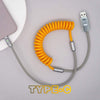 "Curly Chubby" Adjustable Twin Color Chubby Cable - Yellow+Grey