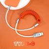 "Curly Chubby" Adjustable Twin Color Chubby Cable - Orange+White