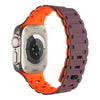 "Ultra-Durable Tank" Magnetic Silicone Band for Apple Watch - Orange + Purple
