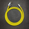 "See Through Chubby" Ultra Soft Transparent Braided Charging Cable - Yellow