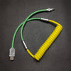 "Colorblock Chubby" Fast Charging Car Spring Cable - Yellow & Green