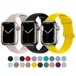 "Breathable Band" Silicone Adjustable Band For Apple Watch