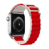 "Braided Multi-Color Band" Double Layer Band For Apple Watch - White & Red