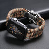 Nylon Sport Braided Steel Buckle Strap for Apple Watch - Camouflage Brown