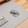 "Chubby" Leather Computer Desk Pad - Gray