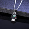 "Cyber Chic" Gear Electron Robot Necklace - White