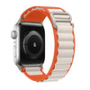 "Braided Multi-Color Band" Double Layer Band For Apple Watch - Orange & White
