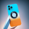 "Chubby" Gradient Matte Magnetic iPhone Case - Blue+Orange