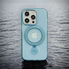 „Cyber“ Magsafe-kompatible iPhone-Hülle mit kreativem Ständer - Blau