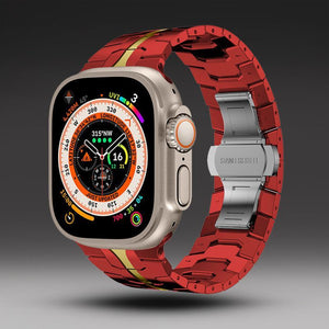 "Two-color Band" Stainless Steel Band With Butterfly Clasp For Apple Watch
