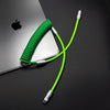 "Colorblock Chubby" Spring Charge Cable - Light Green+Green