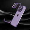 Real Bare Metal Feel - Corner Protection Frame & All-Inclusive Lens Film For Iphone - Purple