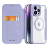 "Chubby" Magsafe Magnetic iPhone Case With Flip Cover And Card Insertion - Purple