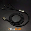 "Chubby Infinity" 3 IN 1  Fast Charge Cable (C+Lightning+Micro) - Black