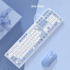 "Chubby" Cute Style Creative Painted Keyboard - Iris Blue