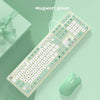 "Chubby" Cute Style Creative Painted Keyboard - Mugwort Green