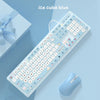 "Chubby" Cute Style Creative Painted Keyboard - Ice Cube Blue