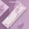 "Chubby" Cute Style Creative Painted Keyboard - Frangipani Purple