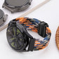 20mm & 22mm Striped Nylon Woven Magnetic Watch Strap for Samsung/Garmin/Fossil/Others